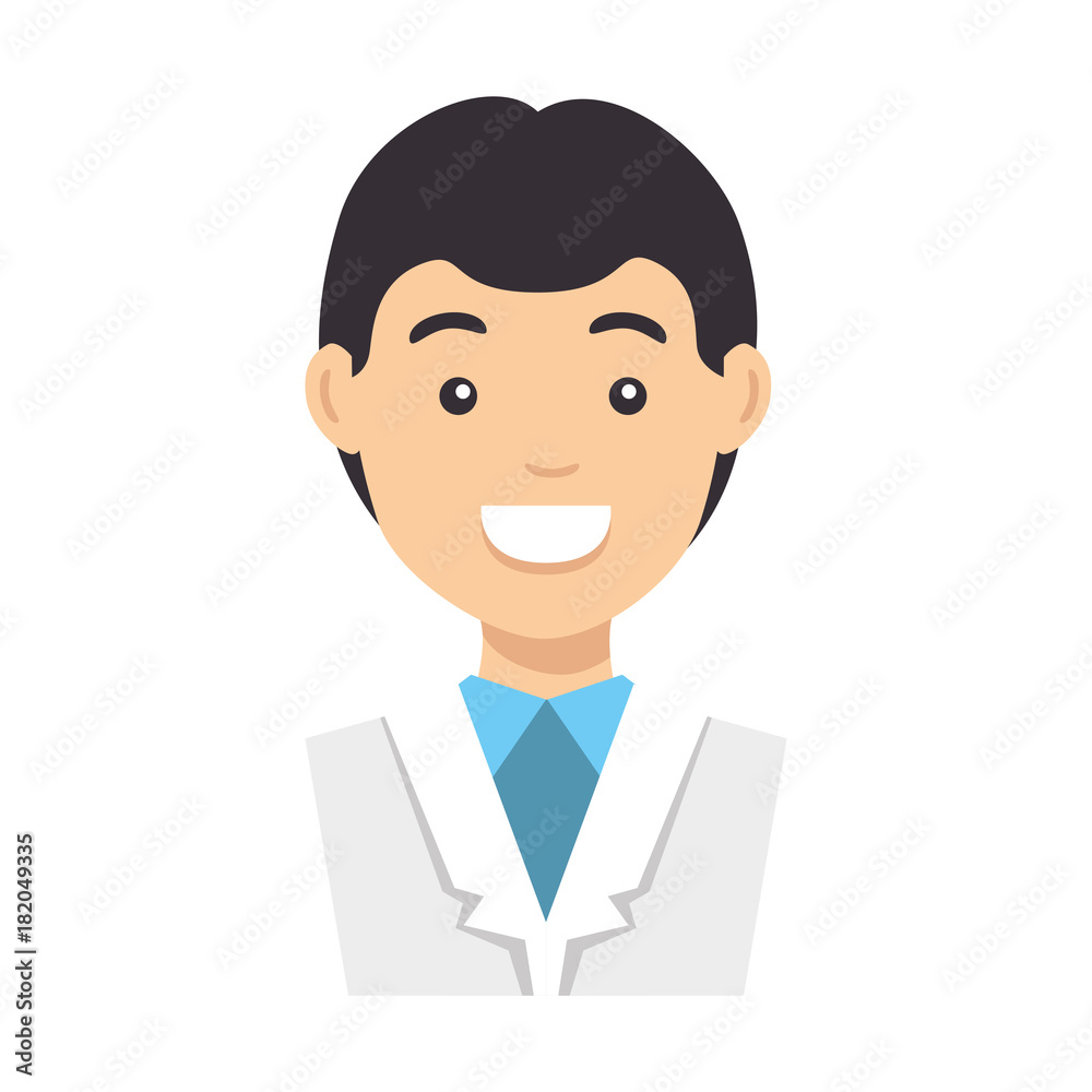 doctor character isolated icon vector illustration design