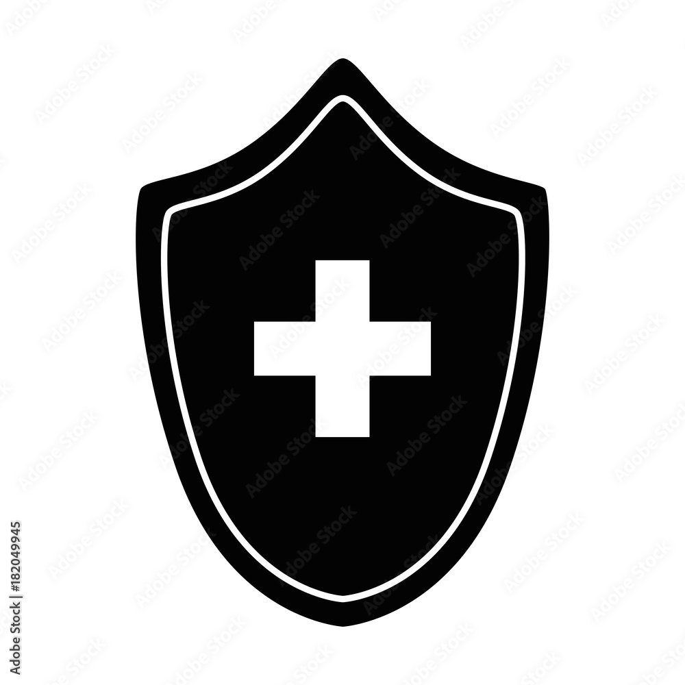 shield with cross icon vector illustration design shield with cross icon vector illustration design