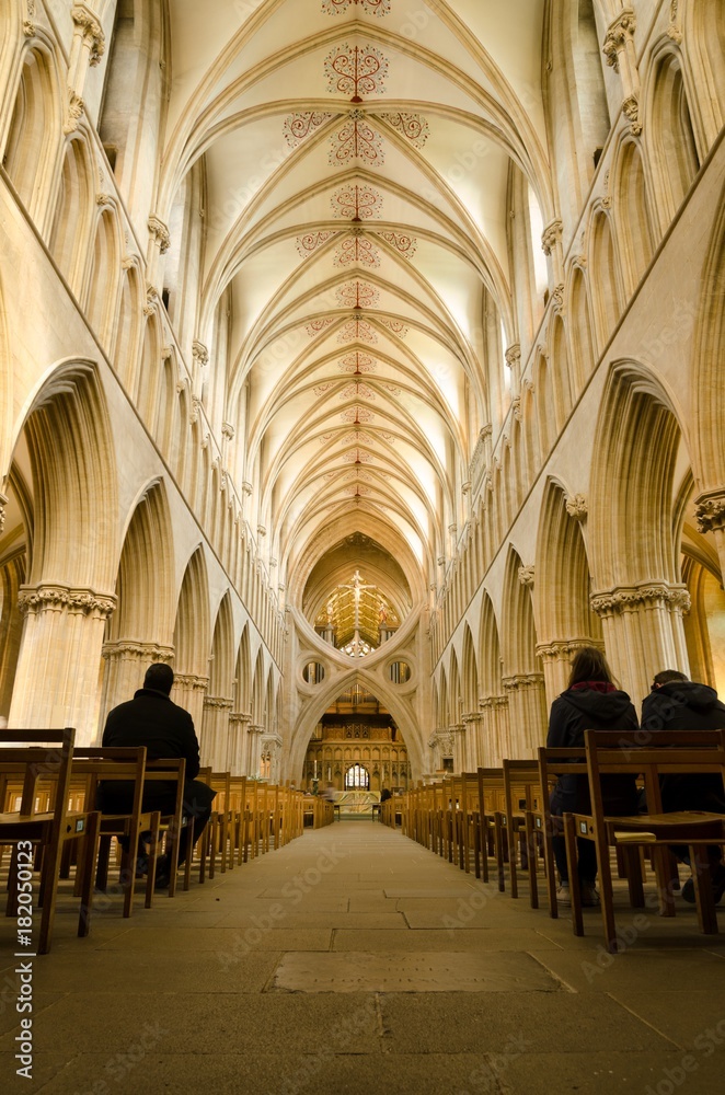 St Andrew's Cross Arches inside Wells Cathedral