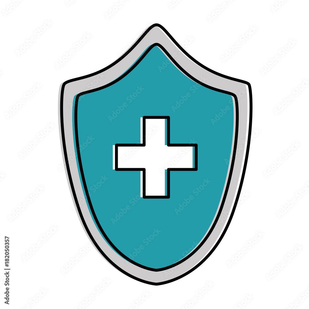 shield with cross icon vector illustration design shield with cross icon vector illustration design
