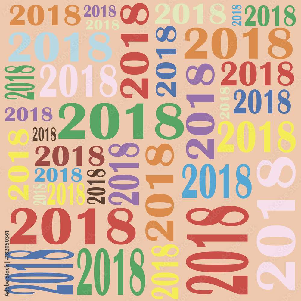 Template for drawing a greeting card or another calendar for 20018. Template for drawing a greeting card or another calendar for 20018.
