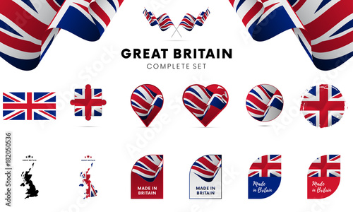 Great Britain complete set. Vector illustration.