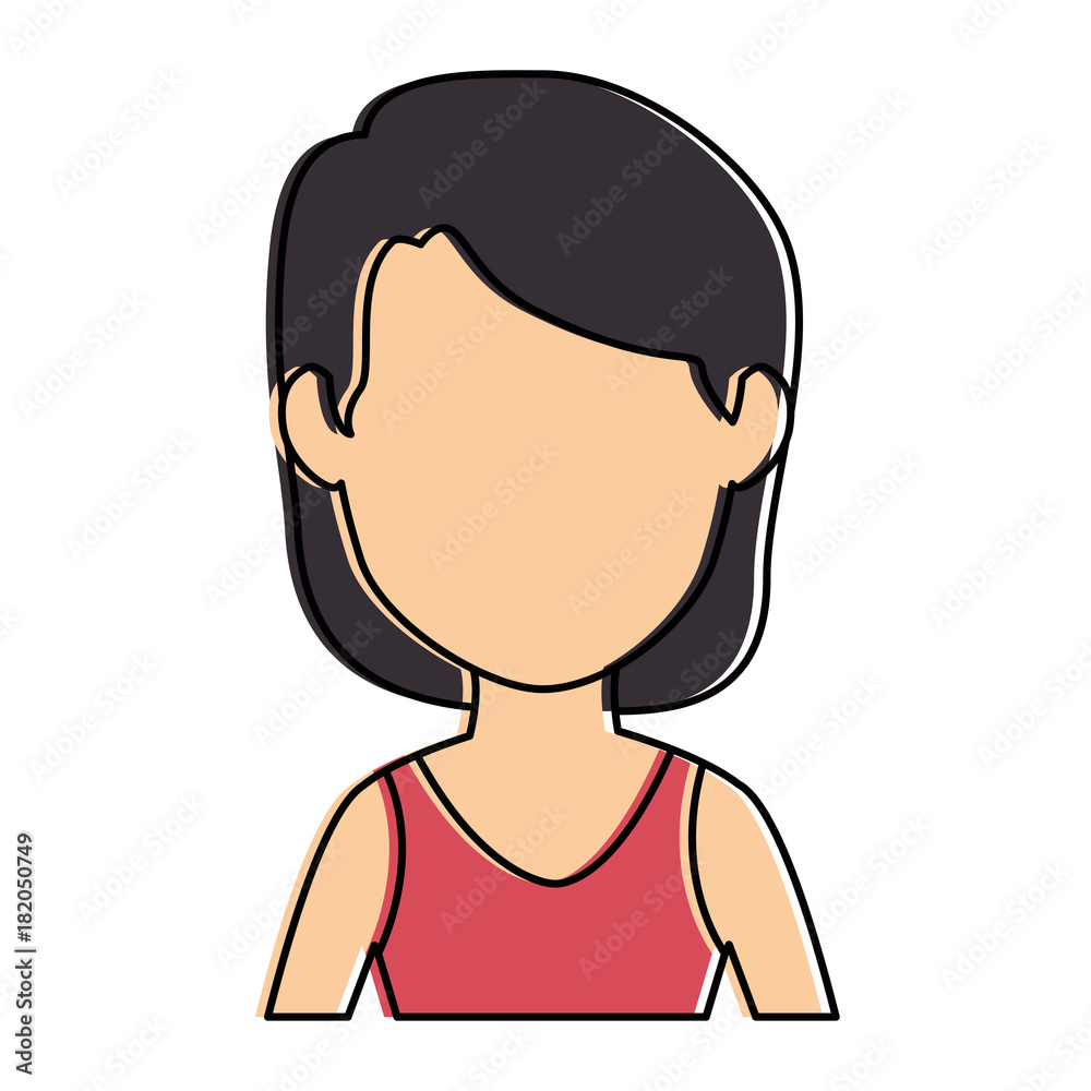 beautiful woman avatar character vector illustration design
