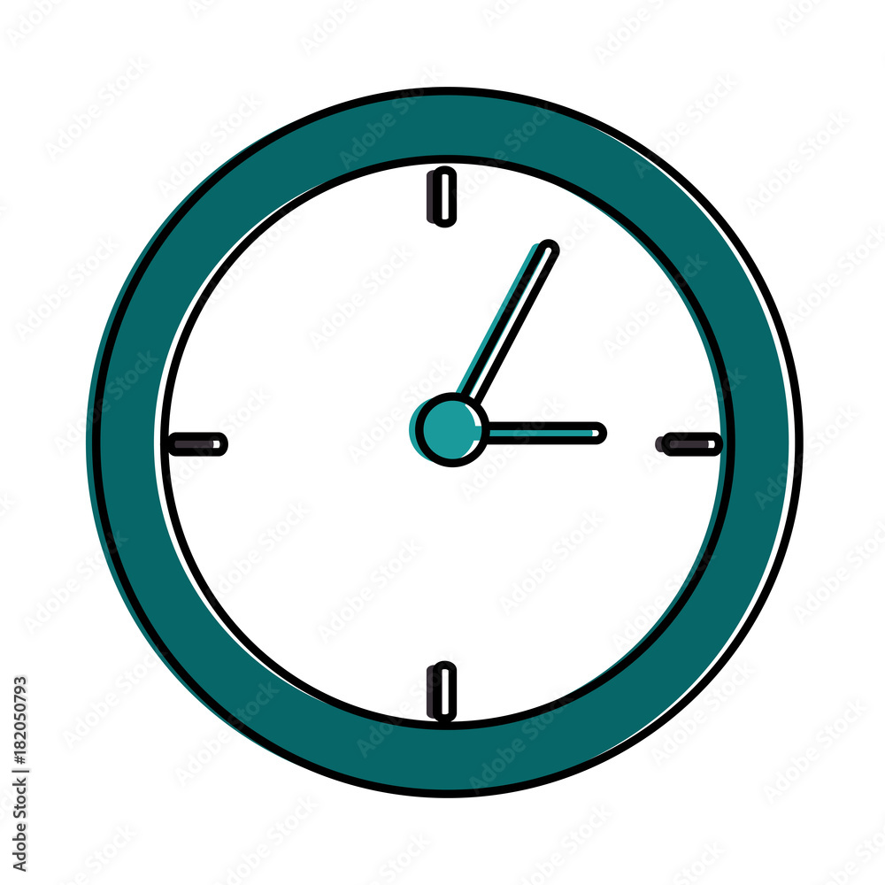 time clock isolated icon vector illustration design