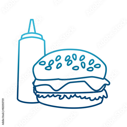 Hamburger fast food icon vector illustration graphic design