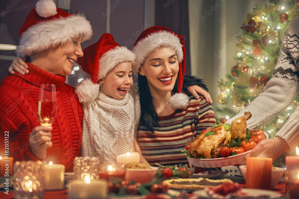 Family celebrates Christmas. Family celebrates Christmas.