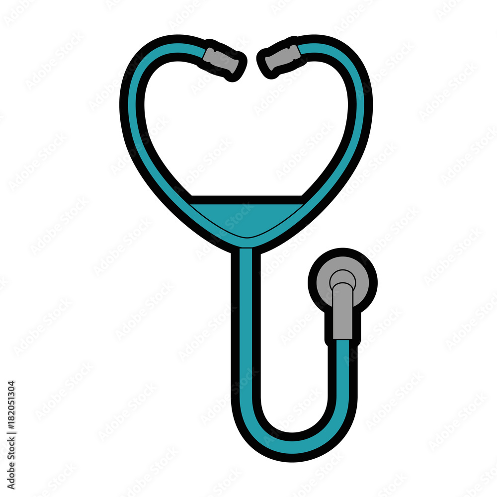 stethoscope device medical icon vector illustration design