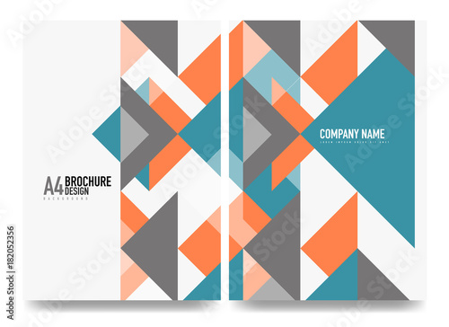 Business brochure cover layout, flyer a4 template