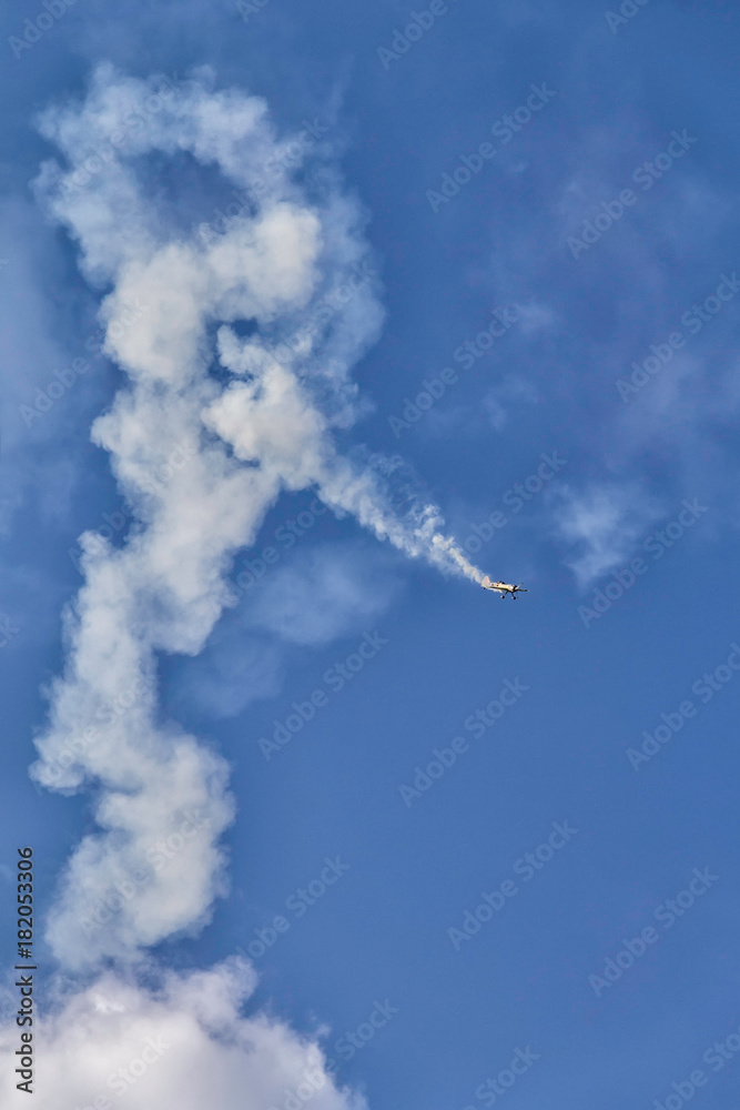 Airplane in the sky at an air show