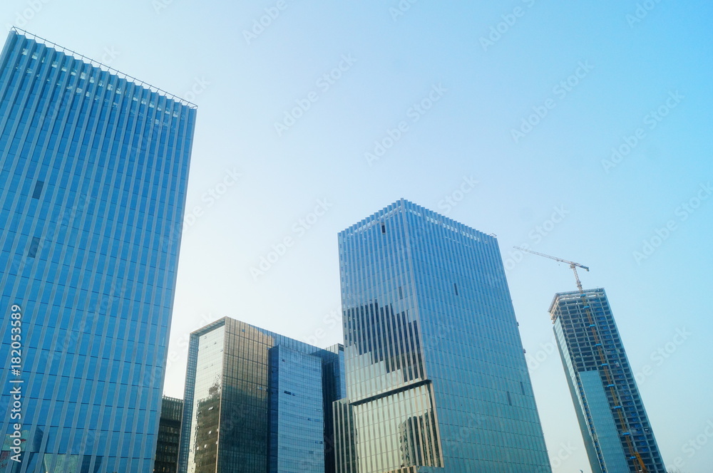 Shenzhen, China: architectural landscape of Baoan seaside Plaza