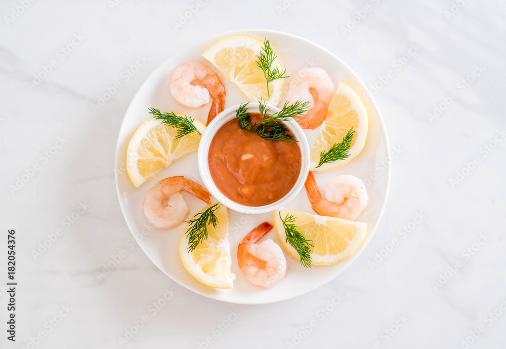 shrimp cocktail with sauce shrimp cocktail with sauce