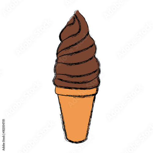 Ice cream cone icon vector illustration graphic design
