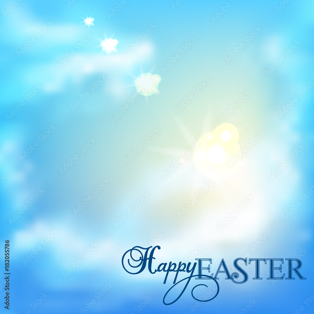 Fototapeta premium Easter background.The sky with clouds.