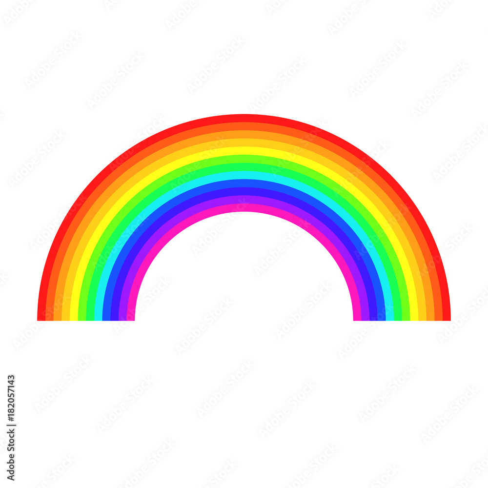 Fototapeta premium Vector rainbow on white background. Light spectrum.