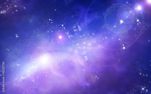  Stars and galaxies in outer space showing the beauty of space exploration. Graphic background Space, photorealistic.