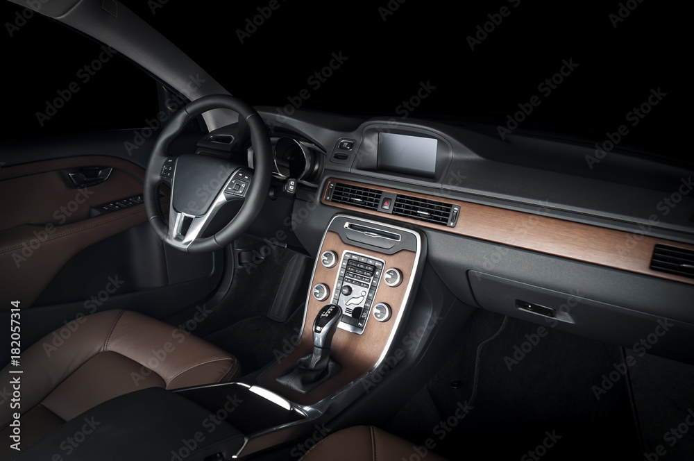 Modern sport car interior Modern sport car interior
