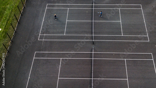 Tennis Court From Above 