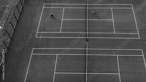 Tennis Court From Above 