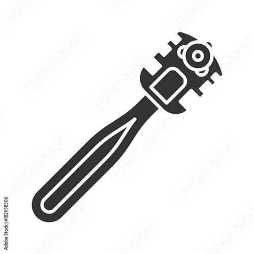 Glass cutter glyph icon