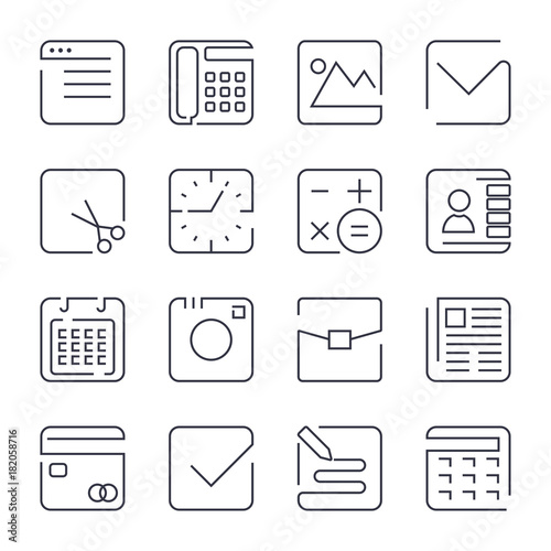 Simple Set of Office Related Vector Line Icons. Contains such Icons as Business Meeting, Workplace, Office Building, Reception Desk and more. Editable Stroke.