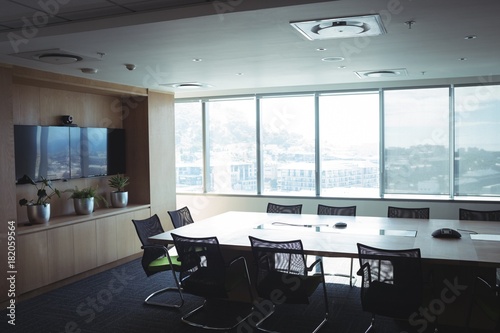 Interior of empty board room