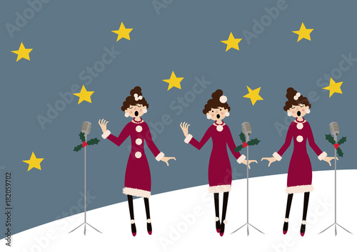 冬のイメージ。音楽。聖歌。讃美歌。クリスマスコンサート。