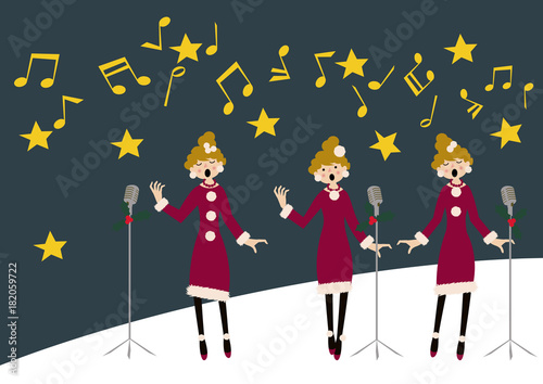 冬のイメージ。音楽。聖歌。讃美歌。クリスマスコンサート。