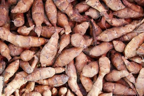 Topinambur from ecological crops sold at the Polish market. 