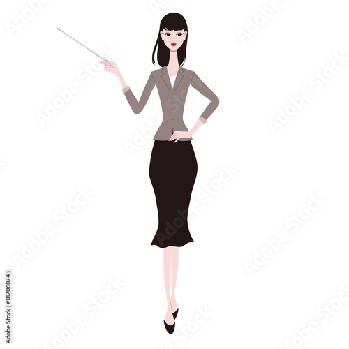 クールな女性 全身 イラスト Stock Vector Adobe Stock