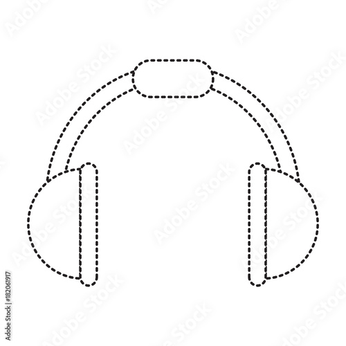 Music headphones device icon
