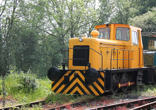 A Vintage Yellow Diesel Shunter Railway Train Engine.