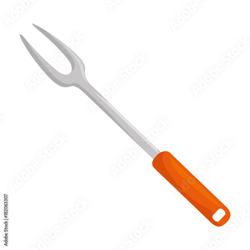 grill fork cutlery isolated icon vector illustration design