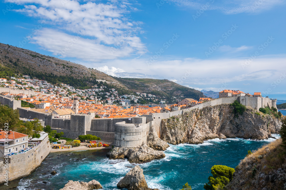 Wonderful city of Dubrovnik, Old town, Fortresses Lovrijenac and Bokar, Dubrovnik, Adriatic, Sea, Croatia, South Dalmatia, Europe
