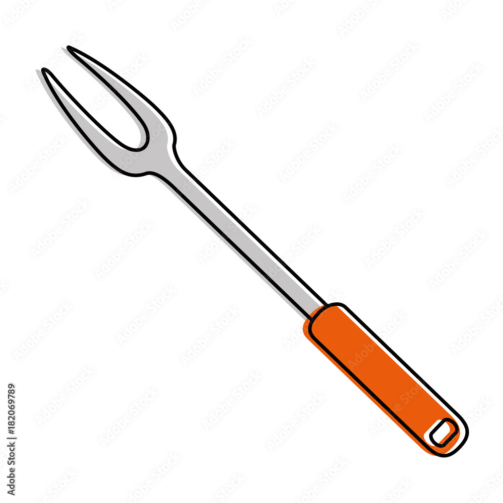 grill fork cutlery isolated icon vector illustration design grill fork cutlery isolated icon vector illustration design