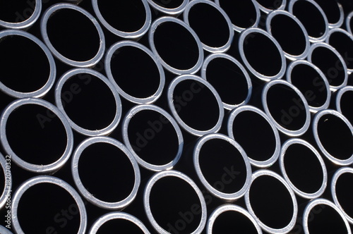 Black Plastic Pipelines Pile