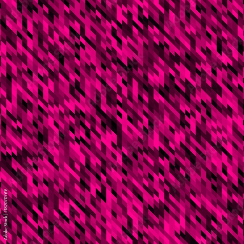 Pink fuchsia abstract geometric rumpled triangular low poly style vector illustration graphic background. Dark black and violet colors details web template. Rose flush blush coral colors.