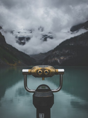 Ingelijste posters Grijs Lake Louise turquoise bergmeer Canada  © Selene Miller