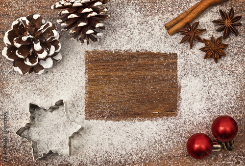 Festive motif of flour in the shape of Colorado (series) photo