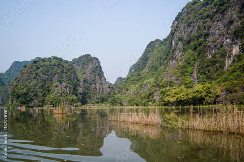 Landscapes of rocks Ha Long Bay. Ninh Binh Province, Ha Long Bay on land, Vietnam