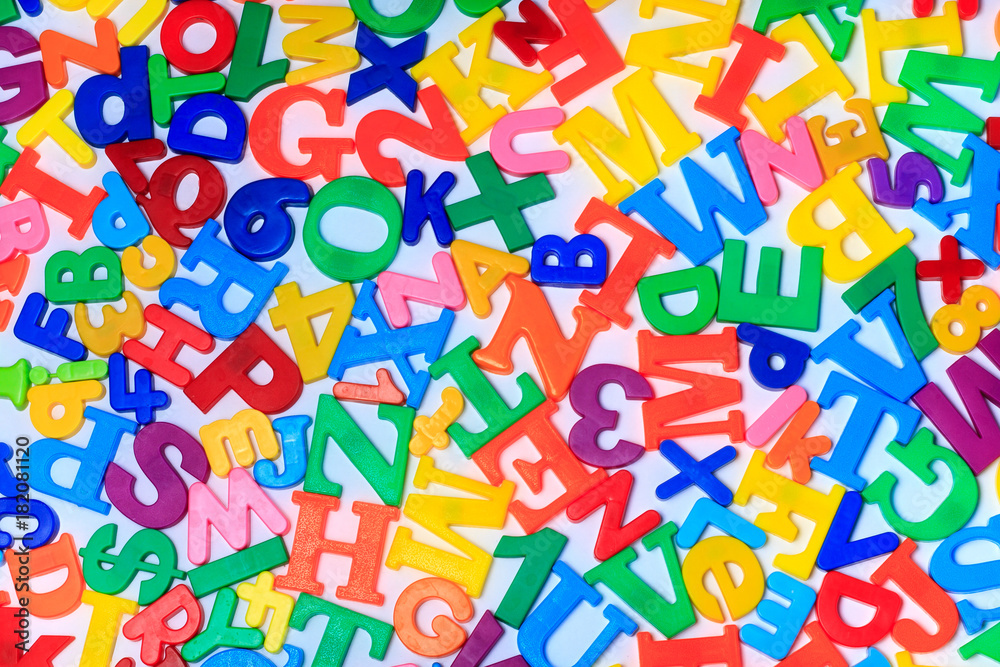 Fototapeta premium A close up shot of magnetic letters