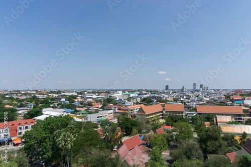 top view city khonkean., thailand