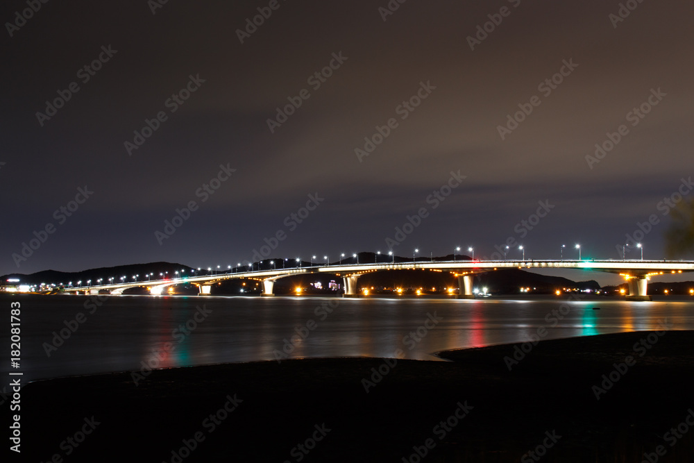 Ganghwado island - Choji Bridge in south korea. bridge night view. Ganghwado island - Choji Bridge in south korea. bridge night view.