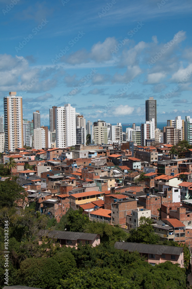 Social inequality - Buildings and favela
