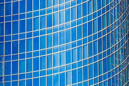 Blue and magenta skyscraper