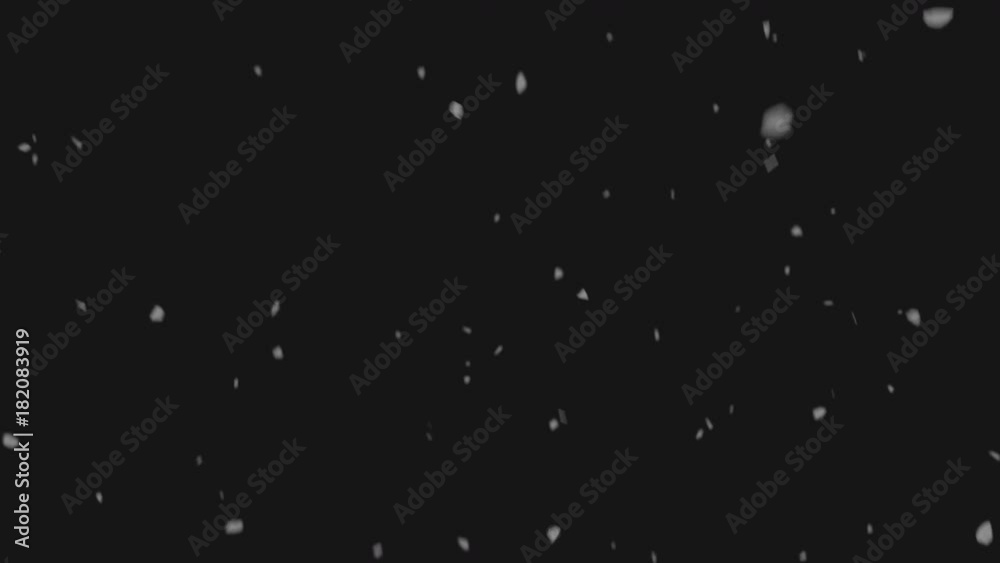4k Schneeflocken rieseln herunter