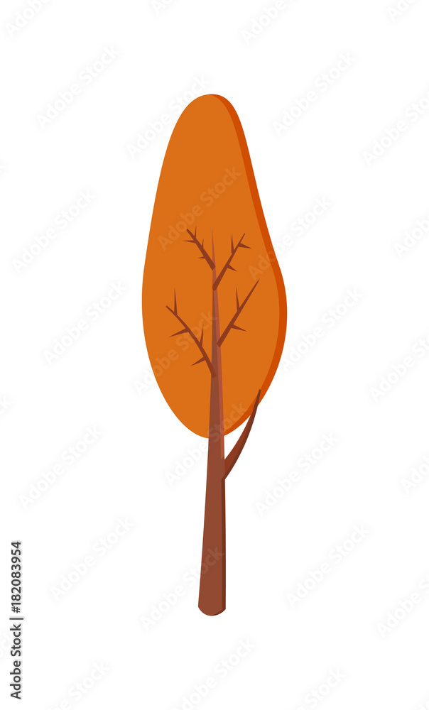 Autumn Tree with Foliage Vector Illustration Autumn Tree with Foliage Vector Illustration
