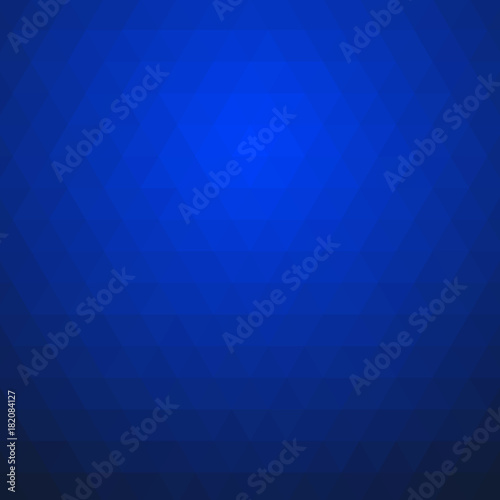 Dark blue abstract geometric rumpled triangular low poly style vector illustration graphic background. Dark black and blue colors details web template.