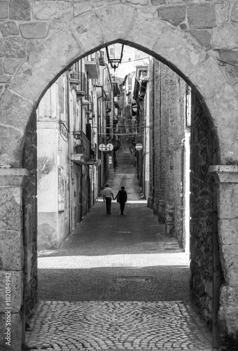 ANTRODOCO (Italy) - The historic center of an old and very little stone town in Sabina region, province of Rieti, central Italy photo