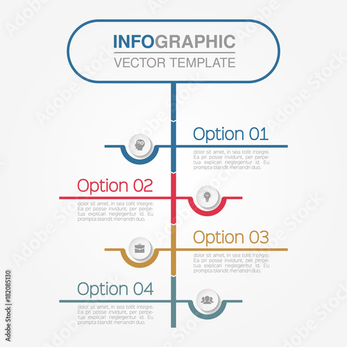 Vector infographic template for diagram, graph, presentation, chart, business concept with 4 options.