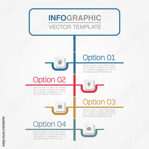Vector infographic template for diagram, graph, presentation, chart, business concept with 4 options. © vecarto